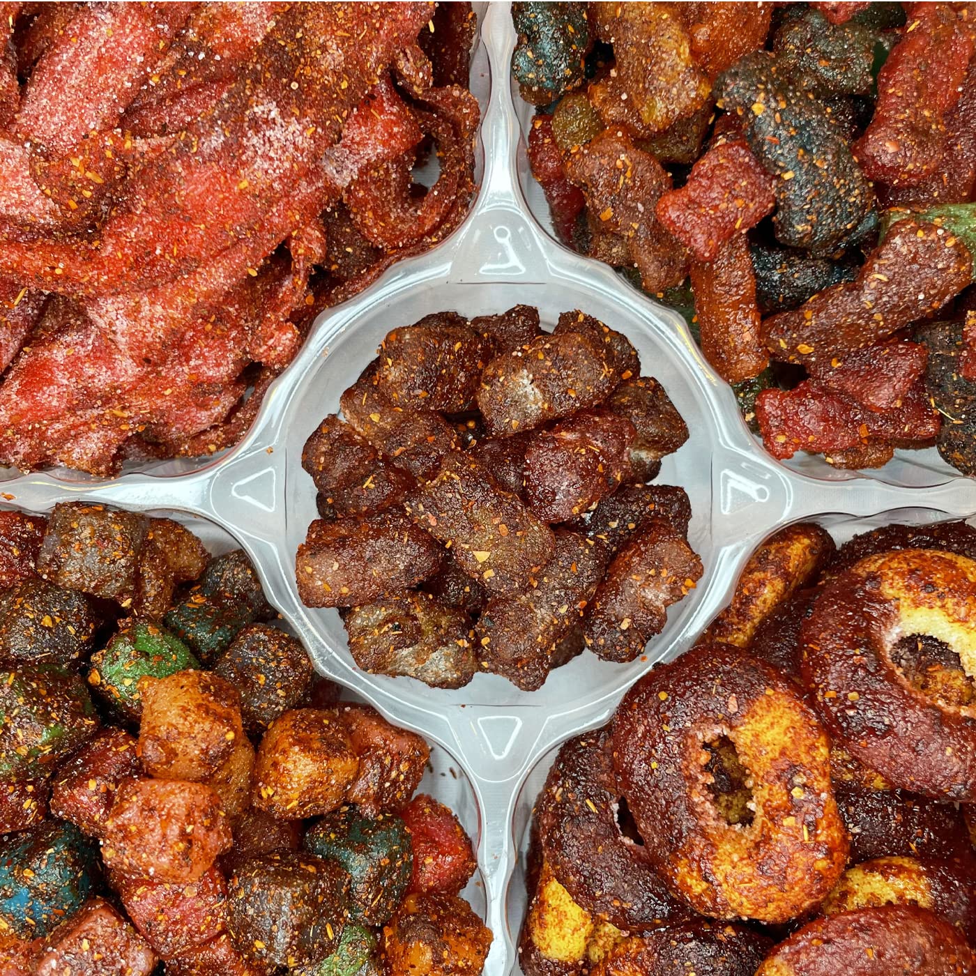 CHILI SOUR Mix Gummy Gift Tray, Spicy Sweet & Sour Assortment Holiday Box 2 Lb