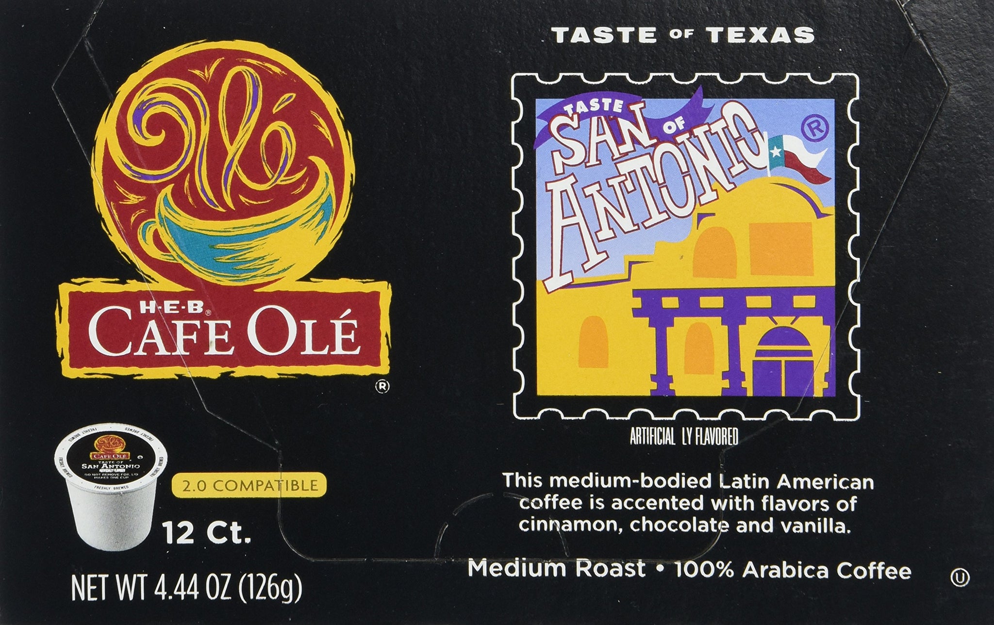 Cafe Ole Taste of San Antonio 12 Count Single Serve Coffee Cups (Pack of 2)