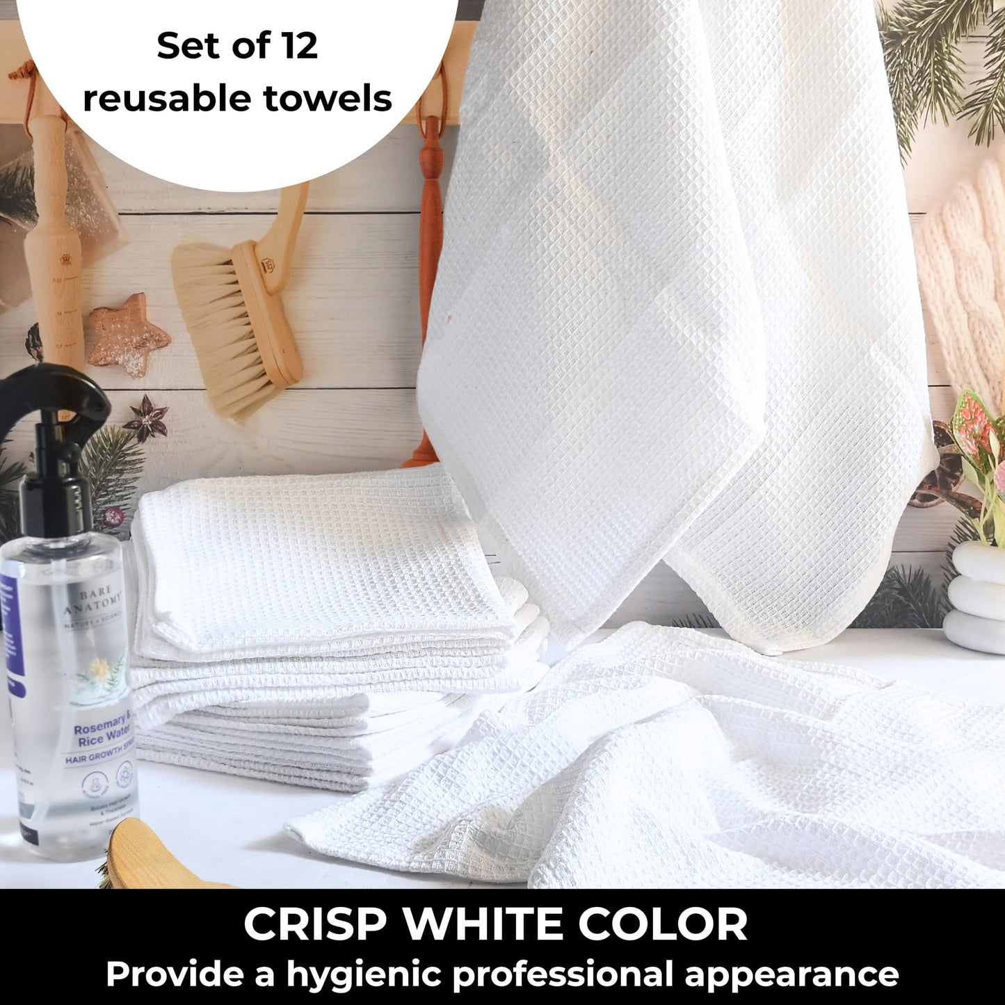 White Cotton Cleaning Rags For Housekeeping - Trapos Paños De Limpieza Reutilizables - Kitchen Bar Shop Towel Dish Mop Wash Cloth For House Dust