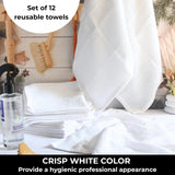 White Cotton Cleaning Rags For Housekeeping - Trapos Paños De Limpieza Reutilizables - Kitchen Bar Shop Towel Dish Mop Wash Cloth For House Dust