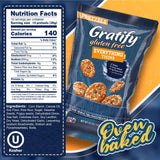 Osem Gratify Gluten Free Everything Thins - Gratify Gluten Free Pretzel Crisps, GF Party Snack Bags, Thins with Onion & Garlic Seasoning - 10.5 oz Bag
