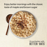Better Oats Steel Cut Protein Oatmeal Packets, Maple and Brown Sugar Flavor with Flax Seeds and Whole Grains, Quick-Cooking Breakfast, Box of 8