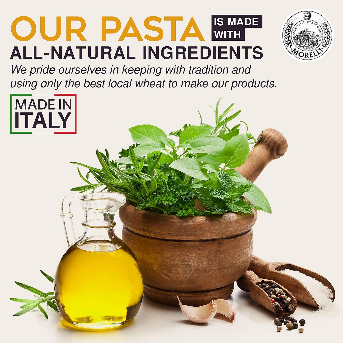 Morelli Organic Gourmet Pasta Italian Gift Basket from Italy, Tricolor Linguine Set, Red Chili, Garlic & Basil, and Lemon Flavors - 8.8 oz (Pack of 3)