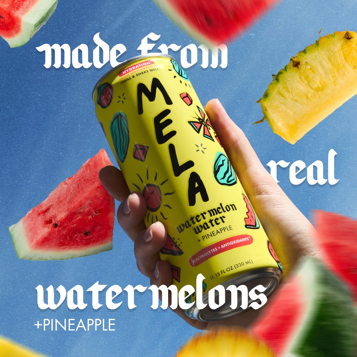 Mela Watermelon Water - Watermelon Juice, 100 Percent Natural Fruit Juice with Vitamin C, Electrolytes, Antioxidants - Coconut Water Alternative