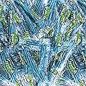 Mini Blue Sour Straws- Bulk Blue Raspberry Sour Power Patch Straw Bites (1 Pound)