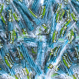 Mini Blue Sour Straws- Bulk Blue Raspberry Sour Power Patch Straw Bites (1 Pound)