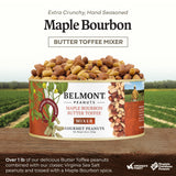 Belmont Peanuts Gourmet Maple Bourbon Butter Toffee Mixer with Maple Bourbon-Spiced Sea Salt and Butter Toffee Virginia Peanuts, 18 oz (1 Pack)