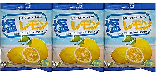 Salt and Lemon Hard Candy, Pack of 3