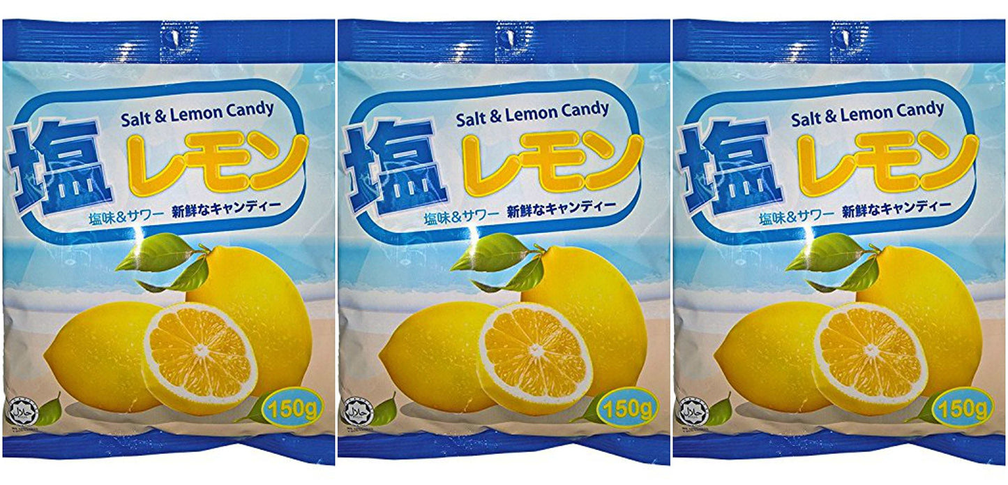 Salt and Lemon Hard Candy, Pack of 3