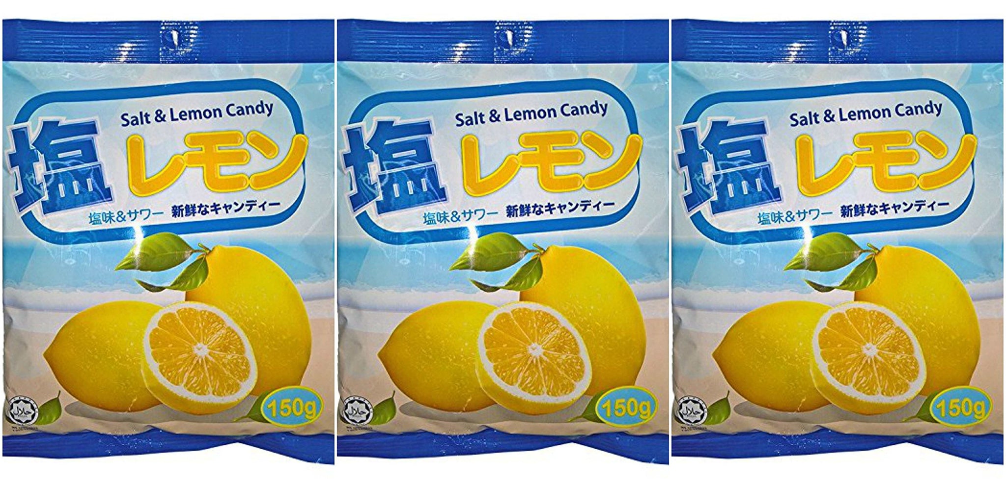 Salt and Lemon Hard Candy, Pack of 3