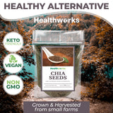 Healthworks Superfoods Raw Chia Seeds - 96 Oz / 6 Lbs - Premium & All-Natural - Contains Omega 3, Fiber & Protein - Great with Shakes, Smoothies