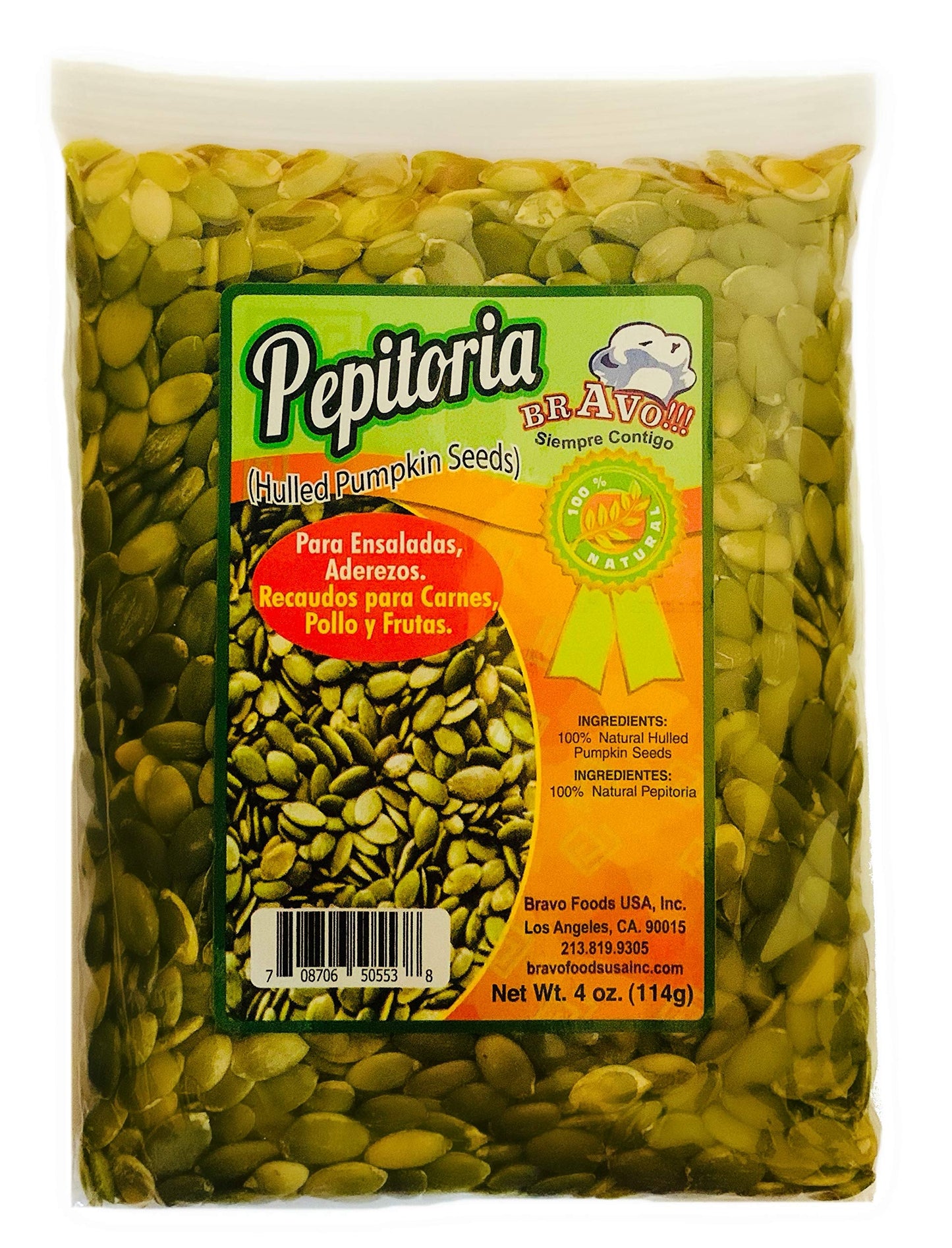 Pepitoria 4oz | Pumpkin Seeds | Raw Pepitas | Fresh | Raw | Unsalted
