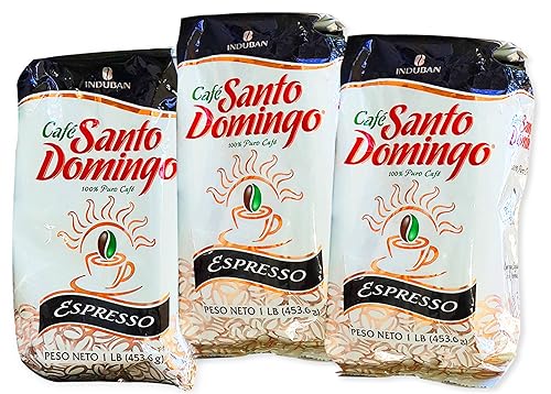 Santo Domingo Espresso - Ground Dominican Coffee 3 Bags / Pounds Pack