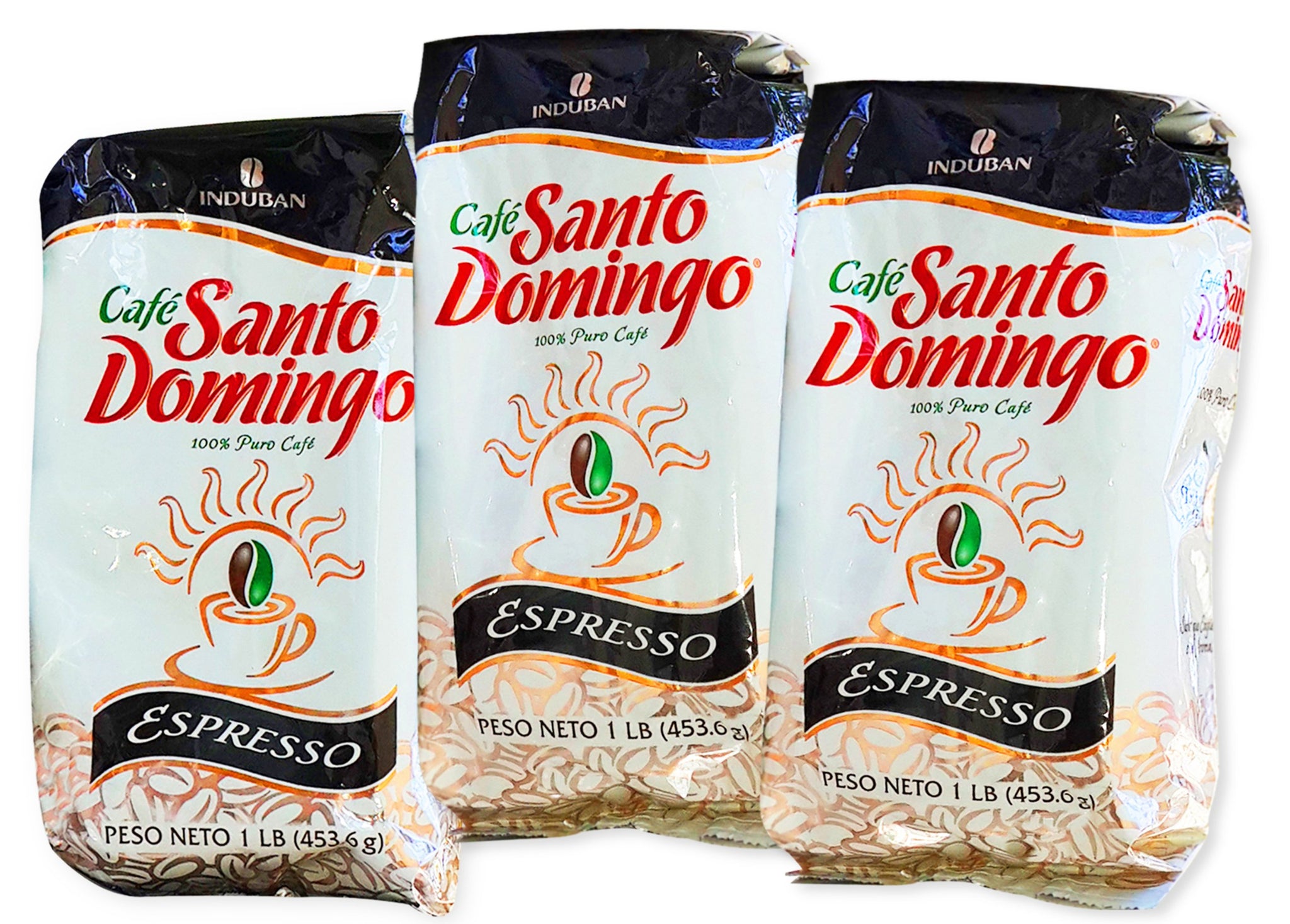 Santo Domingo Espresso - Ground Dominican Coffee 3 Bags / Pounds Pack