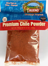 BUENO Medium Hot Red Chile Powder - Special Reserve Chimayo Chile Powder - Made from New Mexico Dried Red Chile Peppers - 12 Ounce Bag
