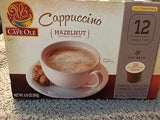 H.E.B. Cafe Ole Cappuccino HAZELNUT Flavored 12 single cups