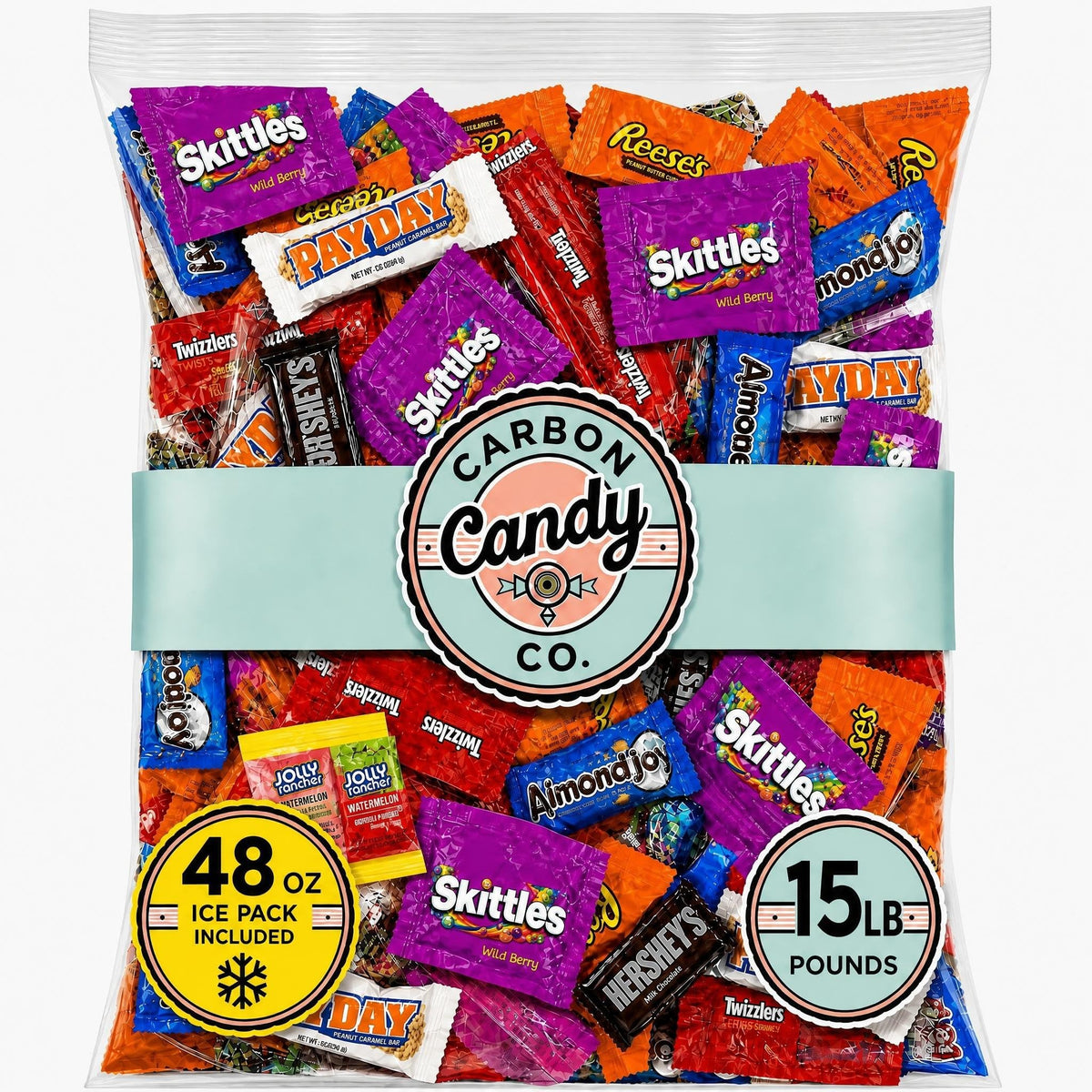Bulk Pinata Candy & Chocolate Variety Pack, 15 Lb Individually Wrapped Mix