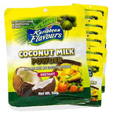 Caribbean Instant Coconut Milk Powder | Organic | Non GMO | Adds Rich Coconut Flavour To Your Desserts And Curry Dishes |10-pack (10 x 50g)