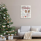 Stupell Industries 'Holiday Gingerbread Cookies Recipe', Canvas Art, 30 x 40 Inches, Easy to Hang and Sturdy, Made in USA, by Anne Tavoletti