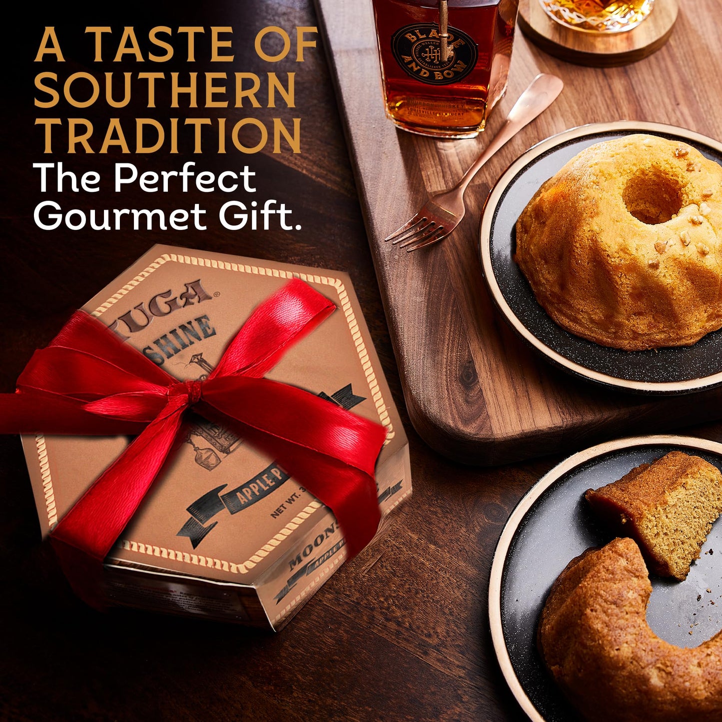 TORTUGA Caribbean Moonshine Apple Pie Cake - 16 oz Cake - The Perfect Premium Gourmet Gift for Gift Baskets & Birthday Gifts - Great Cakes