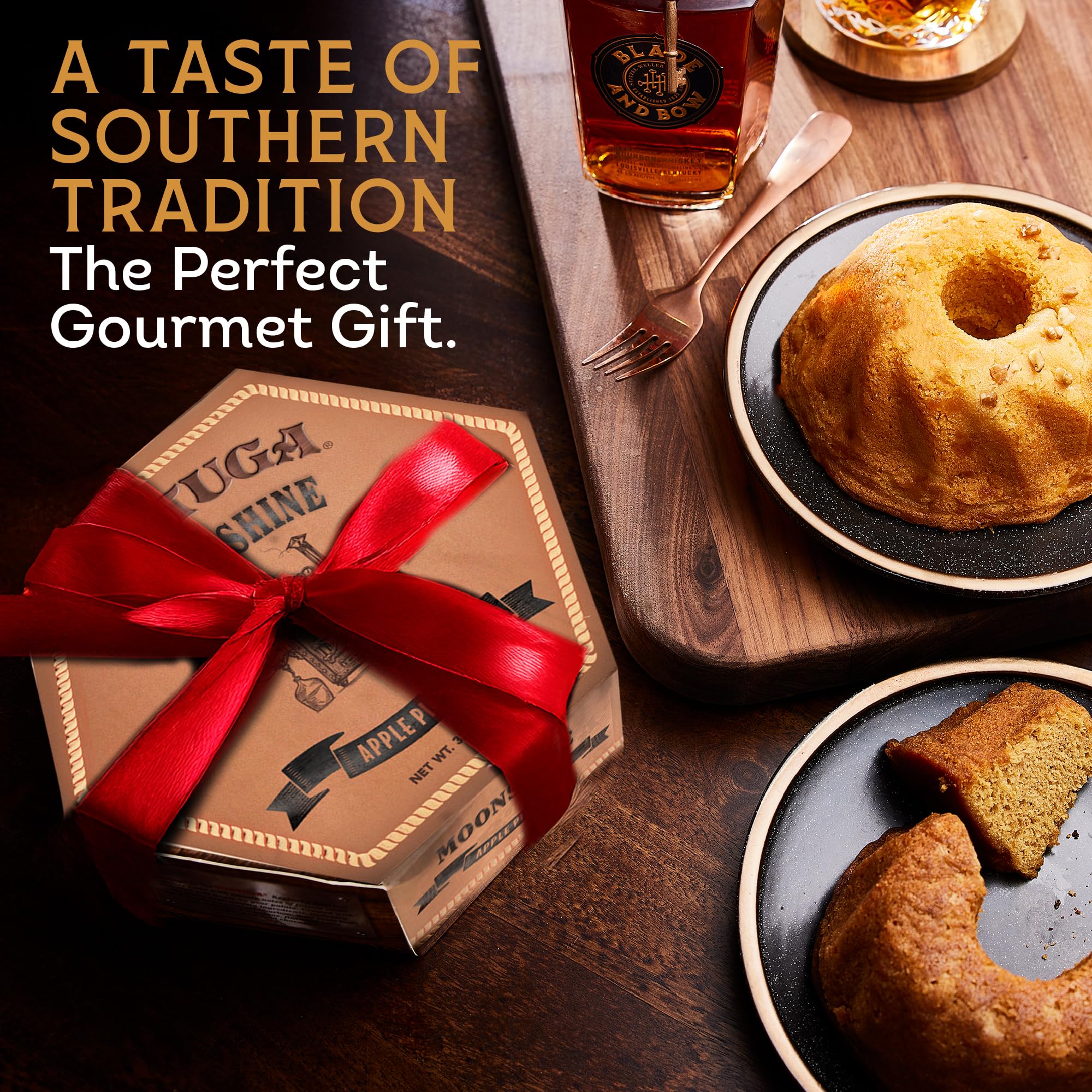 TORTUGA Caribbean Moonshine Apple Pie Cake - 16 oz Cake - The Perfect Premium Gourmet Gift for Gift Baskets & Birthday Gifts - Great Cakes