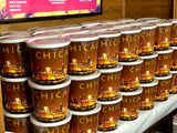 Signature Popcorn, 1-Gallon Gold Chicago Skyline Reusable Plastic Bucket Tin, Butter, Gourmet Popcorn Snack, Gluten Free - Gift