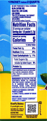 Crystal Light Decaf Lemon Iced Tea Natural Flavor Drink Mix, 12-Quart Canister (Pack of 5)