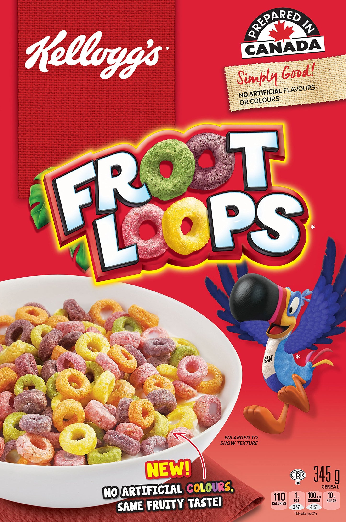Kellogg's Froot Loops Cereal, 345g/12.2oz, Imported from Canada}