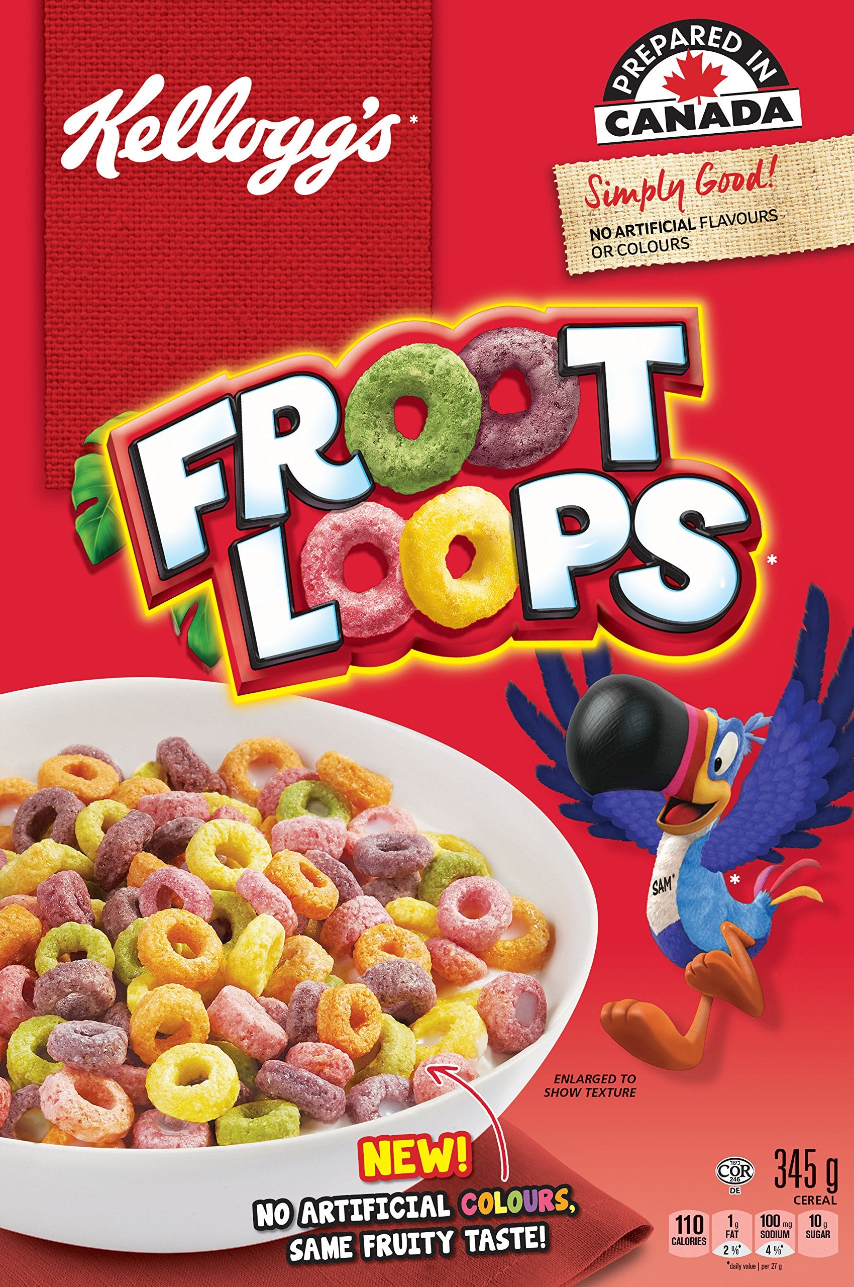 Kellogg's Froot Loops Cereal, 345g/12.2oz, Imported from Canada}