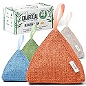 4 Pack Bamboo Charcoal Air Purifier Bags 200 Grams Each - Activated Charcoal Odor Absorber for Car, Pets & Closet - Natural Freshener for Home