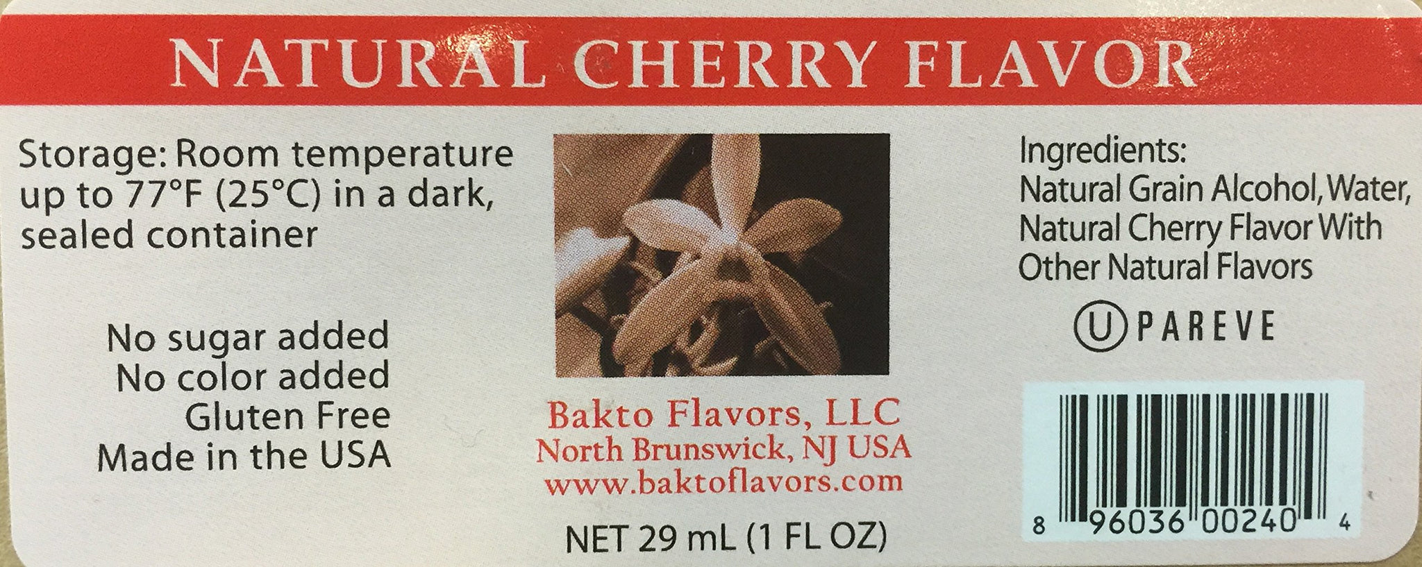 Bakto Flavors Natural Cherry Flavor (1 FL OZ) Pack of 3