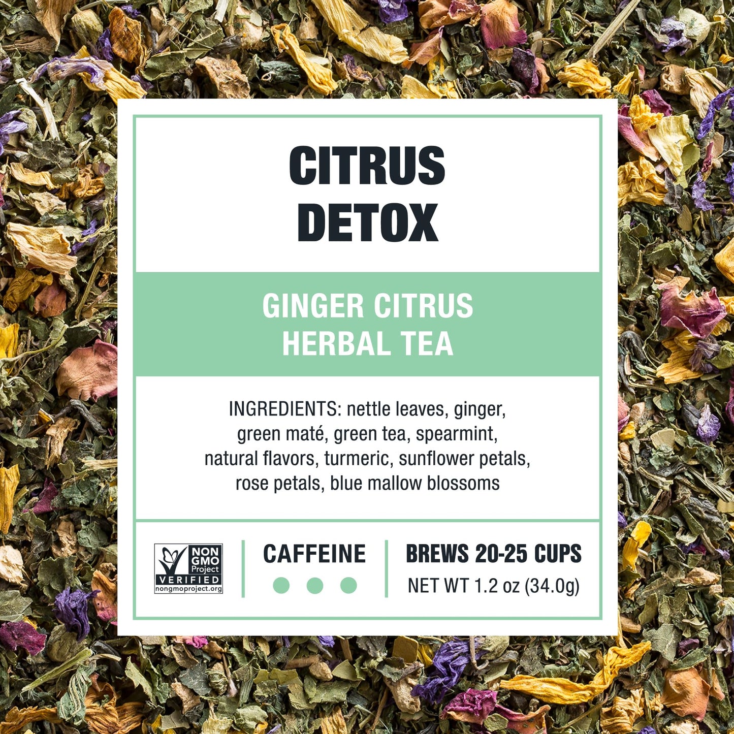 Tiesta Tea - Ginger Citrus Herbal Loose Leaf Tea, Lemon Ginger Tea with Mint and Chamomile, Caffeine-Free, Brew Hot or Iced, Makes Up to 25 Cups