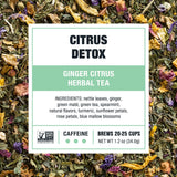 Tiesta Tea - Ginger Citrus Herbal Loose Leaf Tea, Lemon Ginger Tea with Mint and Chamomile, Caffeine-Free, Brew Hot or Iced, Makes Up to 25 Cups