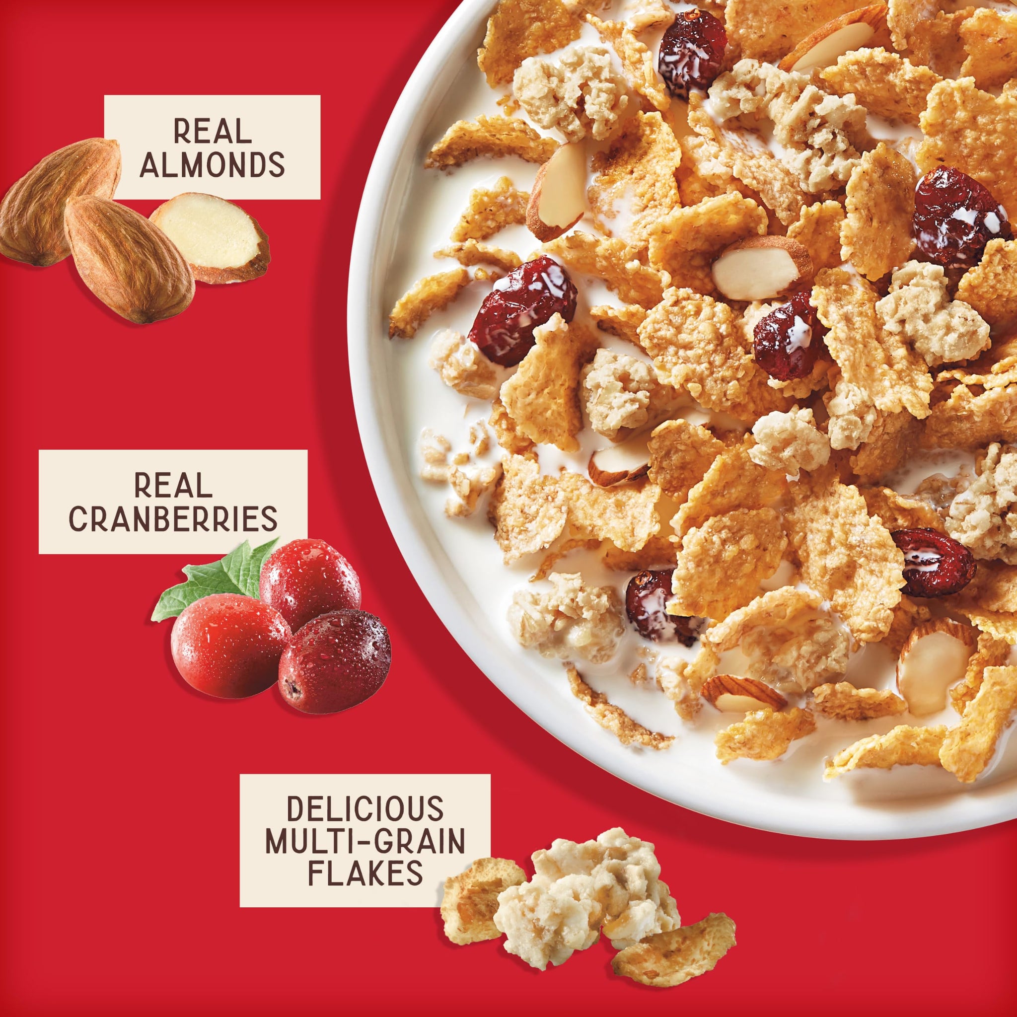 Post Great Grains Cranberry Almond Crunch Whole Grain Cereal 14 oz (Pack of 12)