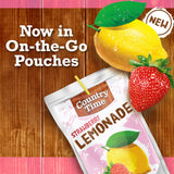 Country Time Ready to Drink Flavored with Other Natural Flavor Drink, 10 Pouches, for School Lunches and On-the-Go Hydration, Strawberry Lemonade, No