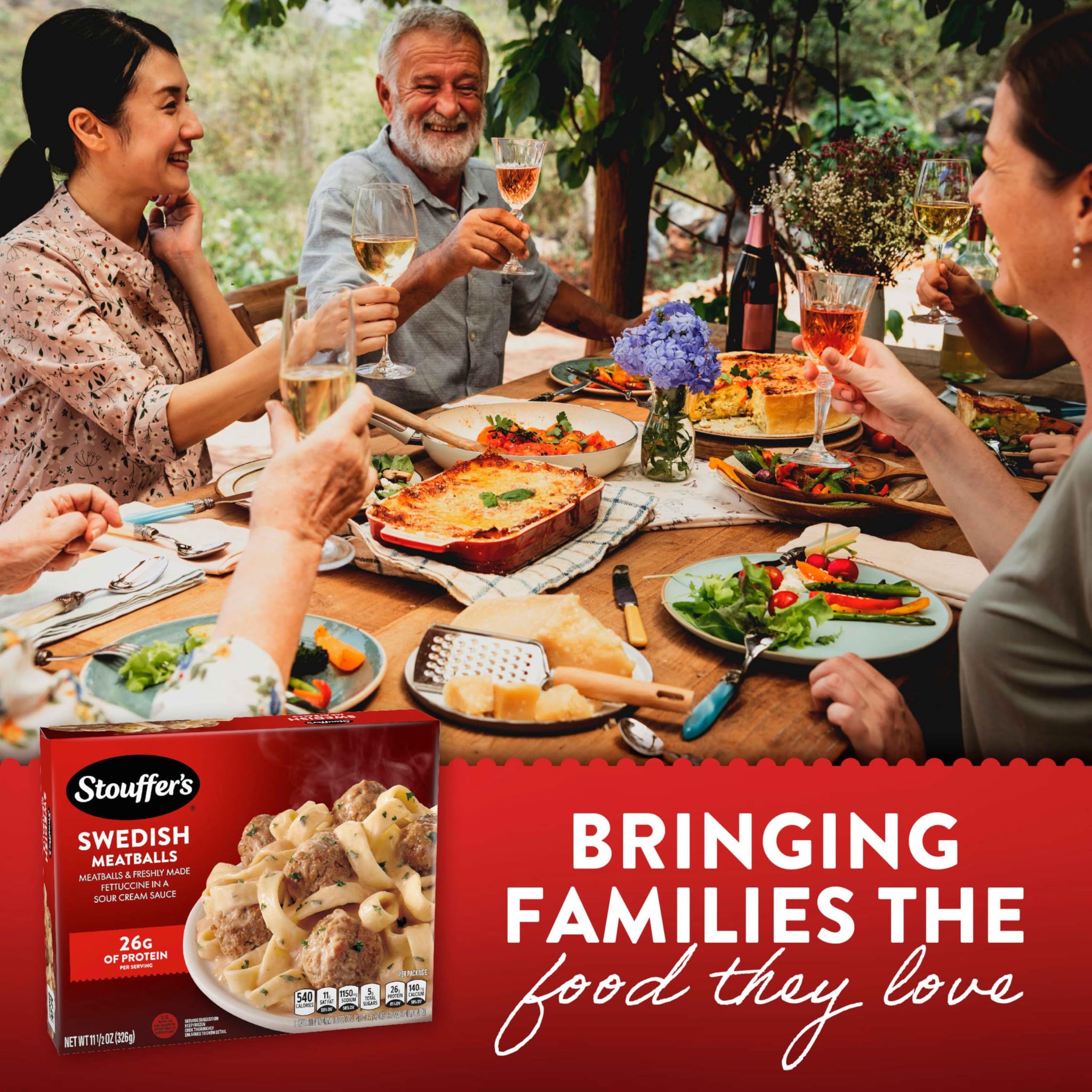 Stouffer's Swedish Meatballs, Single Serve, Frozen Pasta, Single Frozen Meals