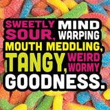 Trolli Sour Brite Crawlers Candy, Cherry-Lemon, Strawberry-Grape & Orange-Lime, Sweet and Sour, Gummy Worms, 7.2 oz