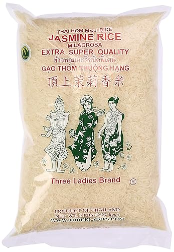 Three Ladies Jasmine Rice Long Grain 5 lbs - SET OF 10