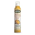 Mantova Orange & Black Pepper Extra Virgin Olive Oil Spray, heart-healthy cooking spray perfect for salads and pasta, 100% natural cooking oil made in Italy, olive oil dispenser bottle sprays, drips, or streams with no waste, 8 oz