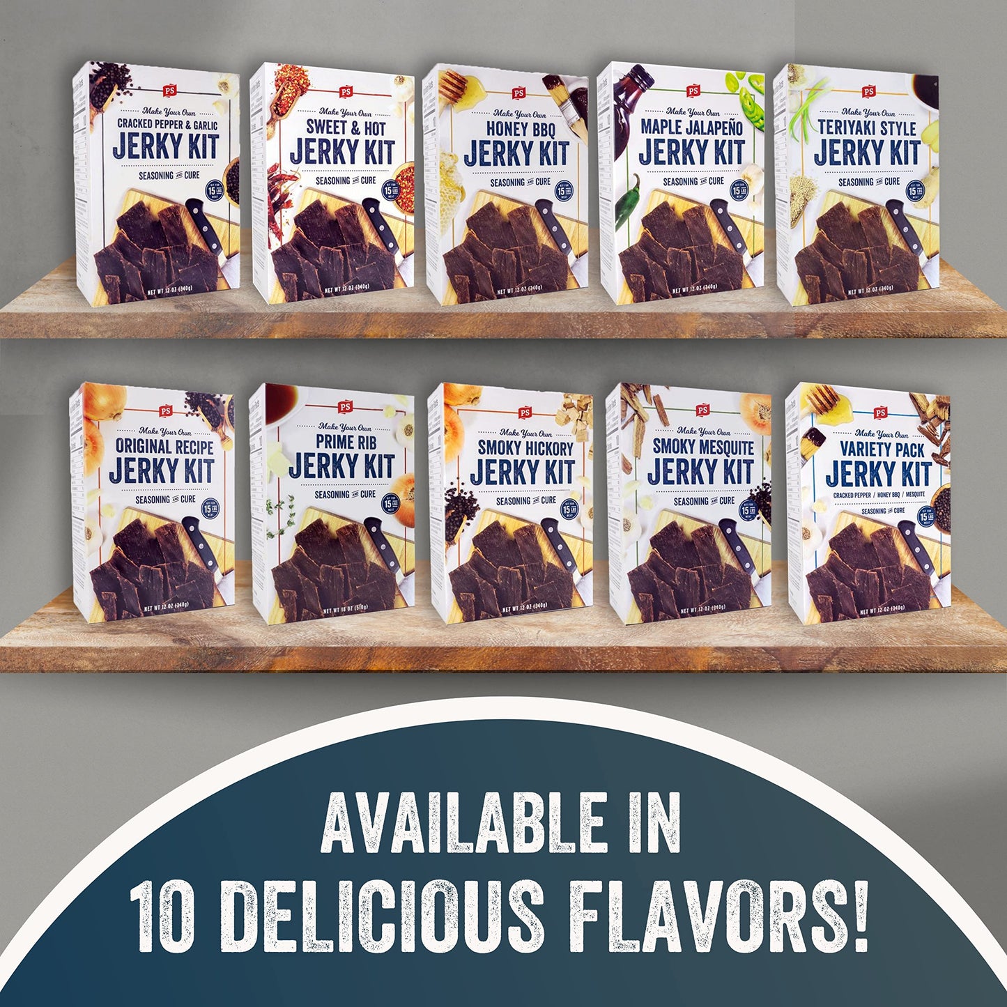 PS Seasoning Jerky Seasoning & Cure Kit Bundle - Maple Jalapeno & Sweet & Hot, Make Up to 30 lbs of Meat for Flavorful Jerky, Low-Sugar Seasoning