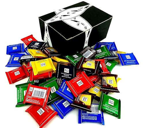 Ritter Sport Mini Chocolate Squares, 2 lbs in a BlackTie Box
