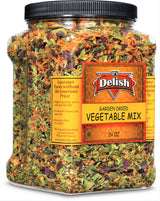 Garden Vegetable Soup Mix by It’s Delish, 24 OZ Jumbo Container | Natural Dehydrated Vegetables for Ramen Noodles, Soup Greens with Beets | Freeze