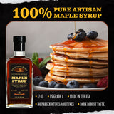 Lincoln County Reserve 100% Pure Maple Syrup with Robust Taste, 100% Pure Artisan Maple Syrup, Made in the USA,12 oz Glass Bottle 3 Pack