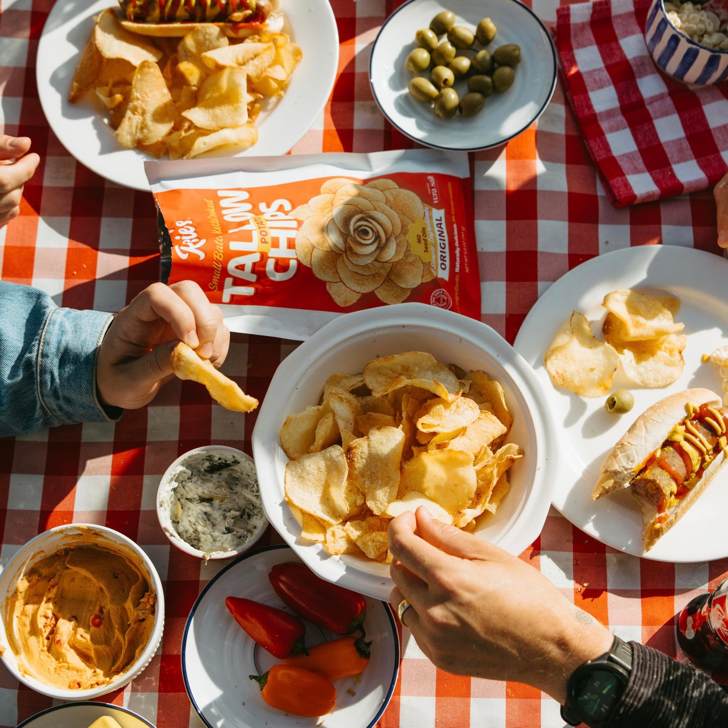 Rosie’s Beef Tallow Chips - Kettle Cooked Potato Chips in Grass Fed Beef Tallow - Non-GMO Idaho Potatoes with Vera Sea Salt - Seed Oil Free Snacks