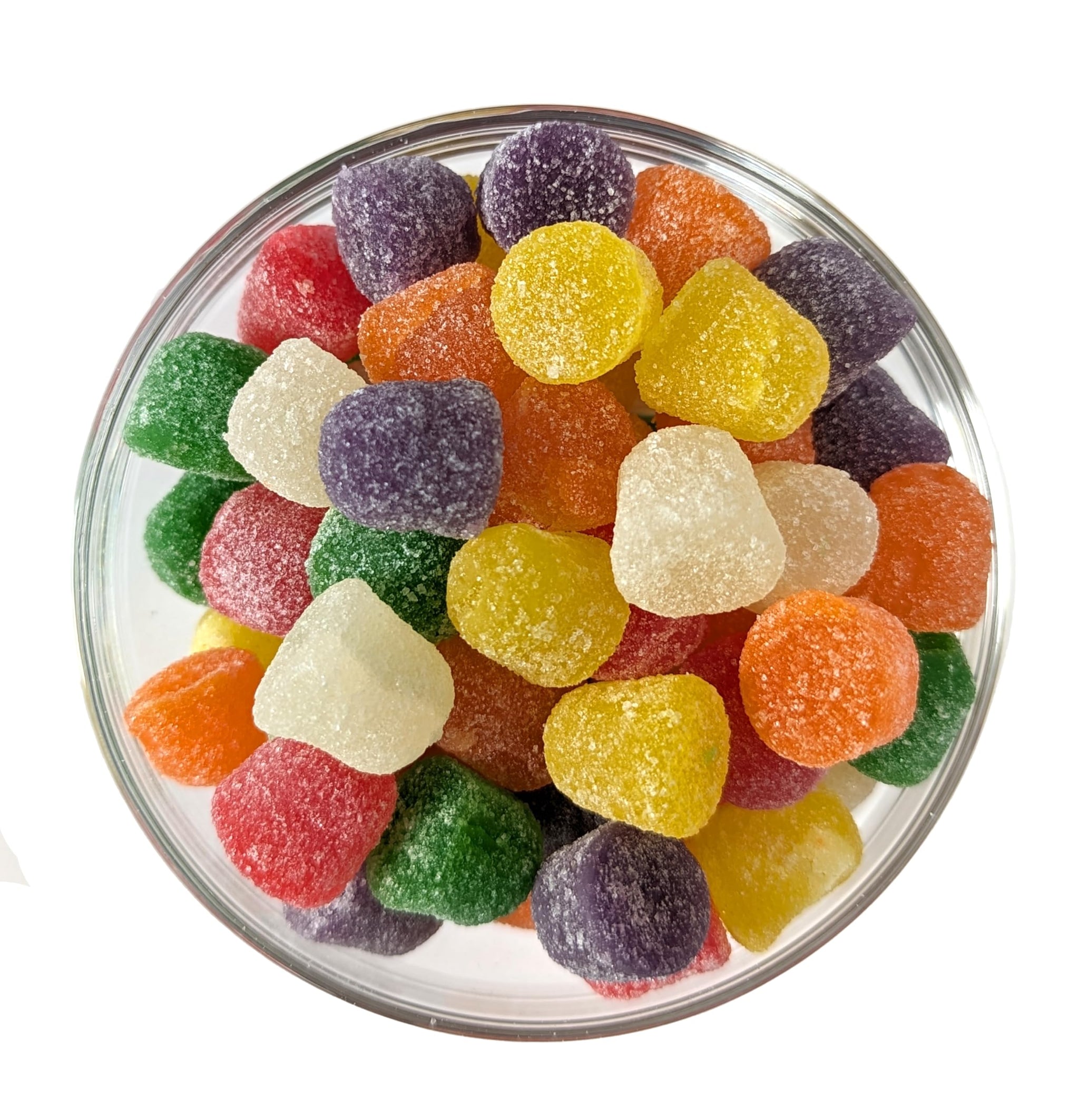 Spice Drops Candy By 2 lbs. in Reusable Container - Assorted Gum drops candy - flavors of cinnamon, clove, anise, spearmint, root beer (sassafras)