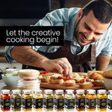The Spice Lab Complete Organic Spices and Seasonings Set - 30 Jar Spice Kit Variety Pack - Complete Starter Spice Set Great BBQ, Grilling and Spice