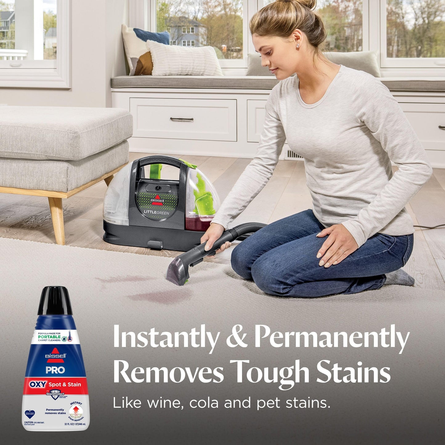 Bissell Professional Spot and Stain + Oxy Portable Machine Formula, 32 oz, Single, 32 Fl Oz