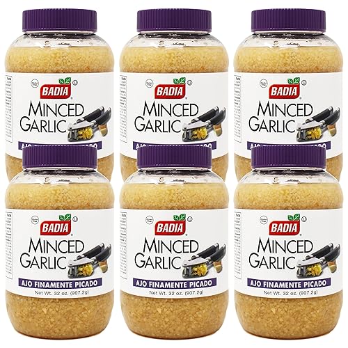 Badia Minced Garlic in Water, 32 Ounce (Pack of 6)