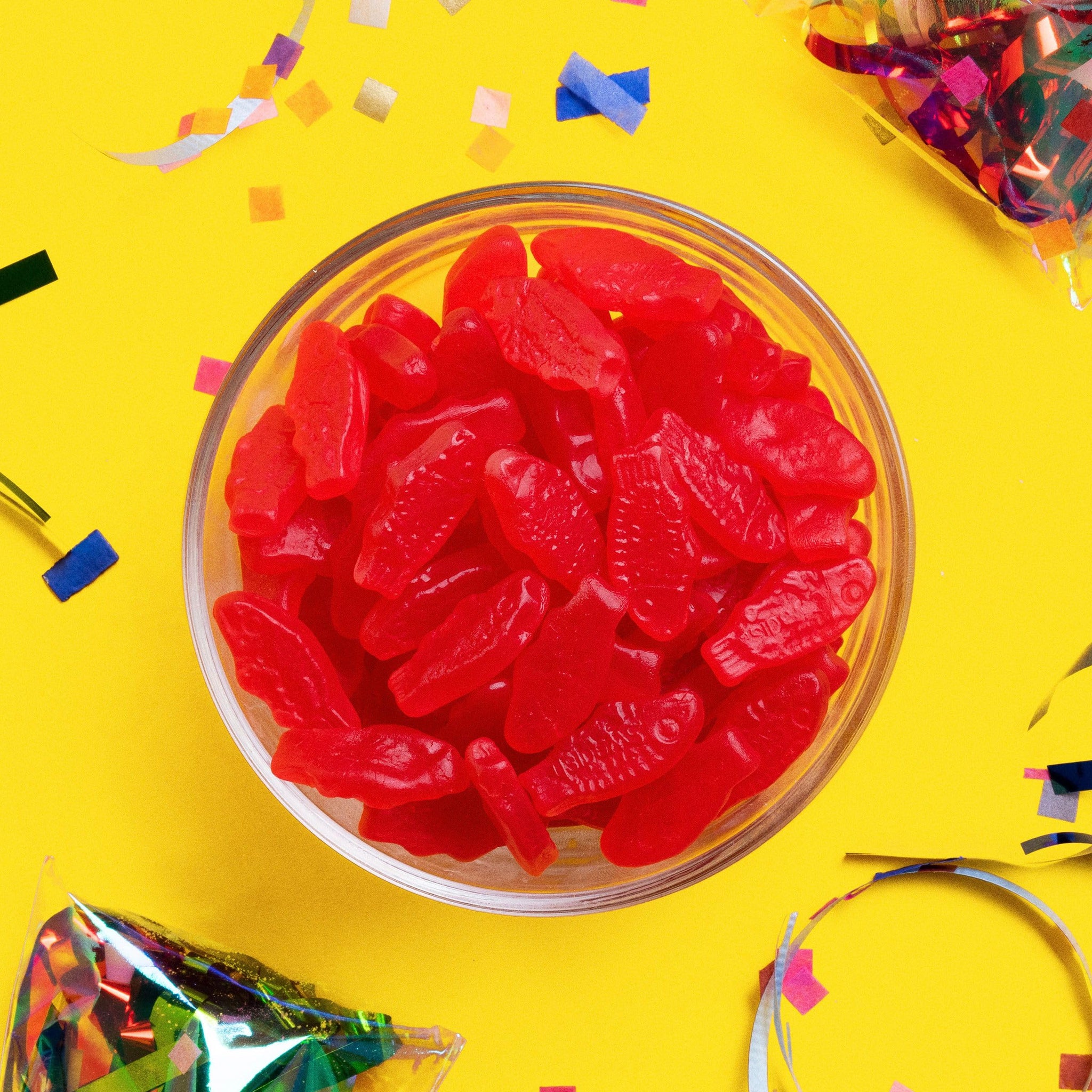 Swedish Mini Red Fish, 3 Pound Bulk Bag, Gummy Candy, The Hampton Candy Company