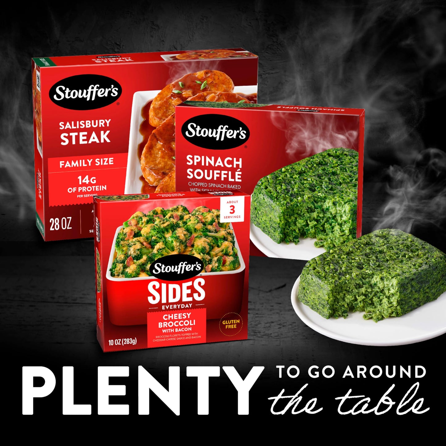 Stouffer's Spinach Souffle, Single Serve, Frozen Spinach, Single Frozen Meals